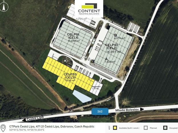 Pronájem výrobních prostor, Česká Lípa - Dobranov, 2800 m2