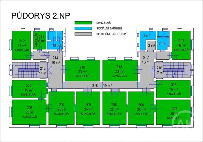 Pronájem kanceláře, Ostrava - Vítkovice, Ruská, 25 m2