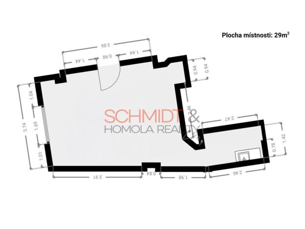 Pronájem obchodního prostoru, Hustopeče, Janáčkova, 29 m2