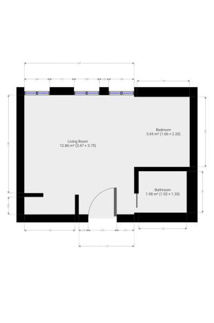 Pronájem bytu 1+kk, Praha - Košíře, Holečkova, 19 m2