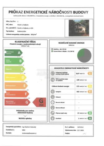 Prodej rodinného domu, Hostín u Vojkovic, 200 m2