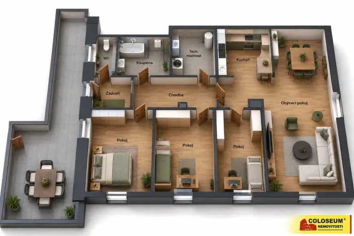 Prodej bytu 4+1, Moravský Krumlov, 101 m2