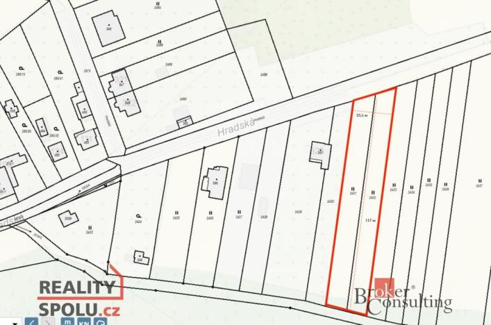 Prodej pozemku pro bydlení, Střílky, Hradská, 2884 m2