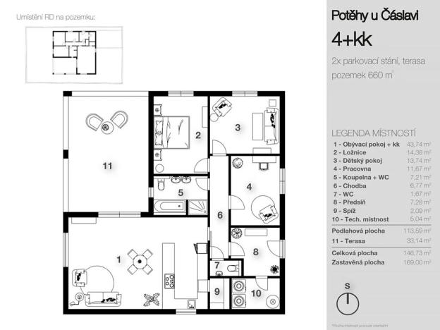 Prodej rodinného domu, Potěhy, 146 m2