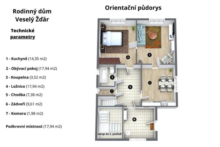 Prodej rodinného domu, Veselý Žďár, 114 m2