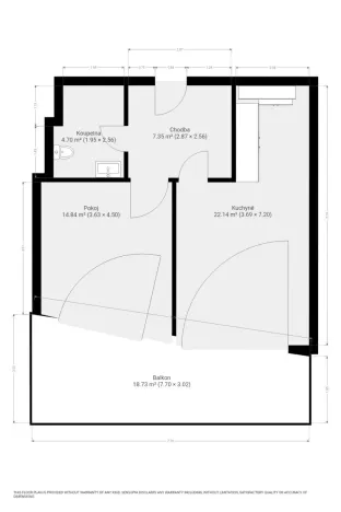 Pronájem bytu 2+kk, Brno - Komín, Bystrcká, 49 m2