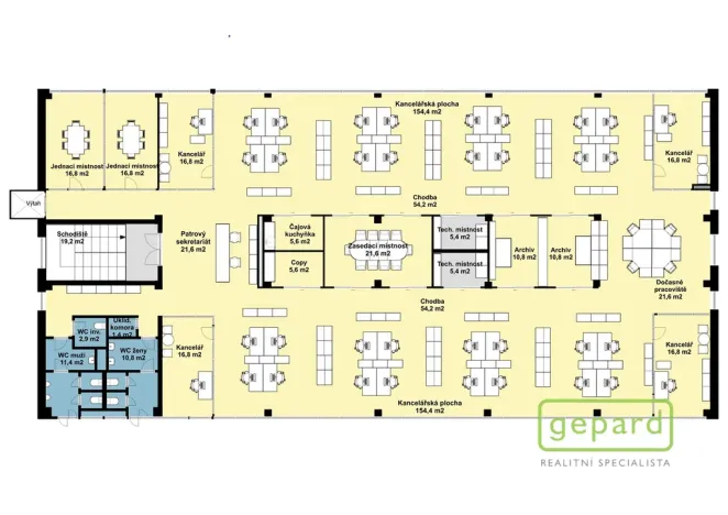 Pronájem kanceláře, Praha - Motol, Plzeňská, 213 m2