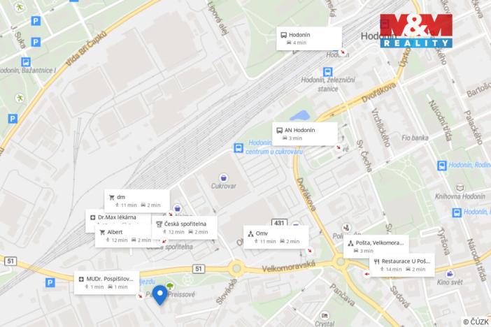 Pronájem kanceláře, Hodonín, Velkomoravská, 18 m2