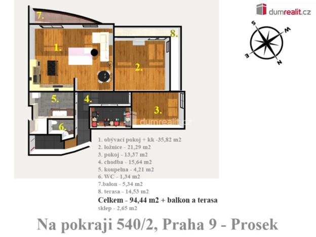 Prodej bytu 3+kk, Praha, Na pokraji, 114 m2
