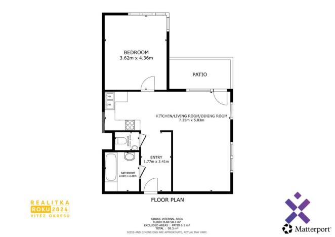 Pronájem bytu 2+kk, Zlín, Nad Stráněmi, 63 m2