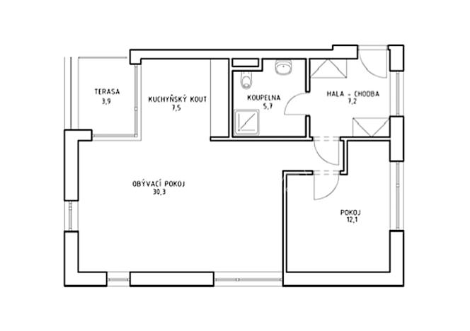 Pronájem bytu 2+kk, Svémyslice, 71 m2