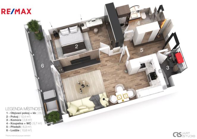 Prodej bytu 2+kk, Praha - Hloubětín, Poděbradská, 56 m2