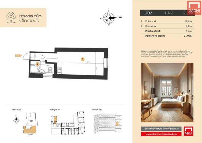 Prodej bytu 1+kk, Olomouc, 8. května, 24 m2