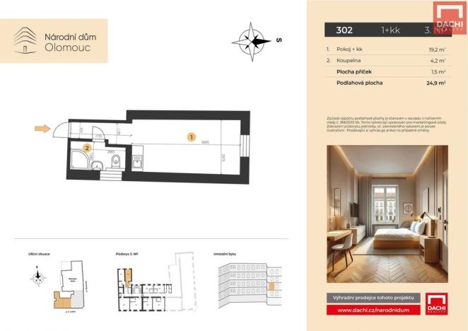 Prodej bytu 1+kk, Olomouc, 8. května, 24 m2