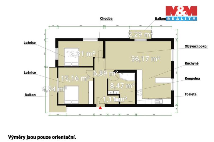 Prodej bytu 3+kk, Vochov, 70 m2