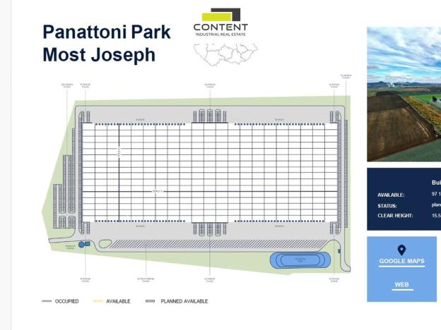 Pronájem skladu, Most, Kabátnická, 30000 m2