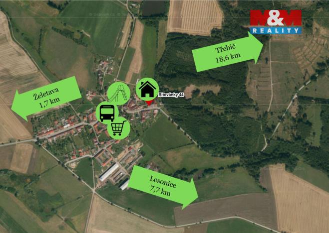 Prodej rodinného domu, Želetava - Bítovánky, 129 m2