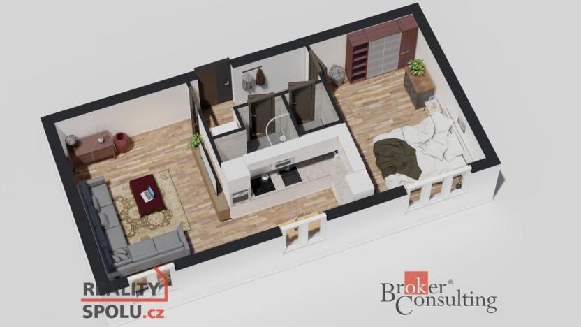 Prodej bytu 2+kk, Bruntál, Dr. E. Beneše, 49 m2