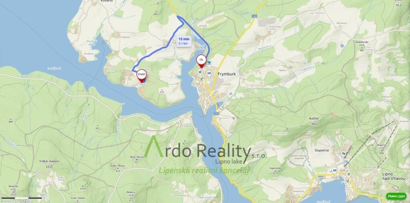 Prodej pozemku pro bydlení, Frymburk, 900 m2