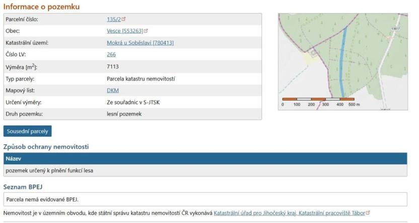 Prodej lesa, Vesce - Mokrá, 24818 m2