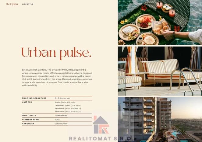 Prodej bytu 1+kk, Dubaj, Spojené arabské emiráty, 60 m2