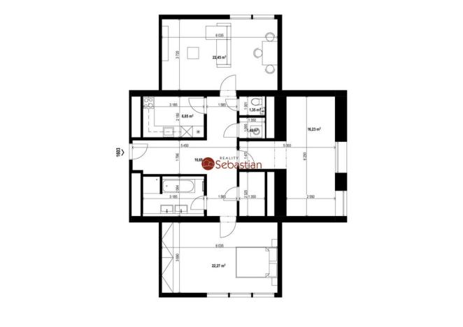 Pronájem bytu 3+1, Teplice - Trnovany, Antonína Sochora, 99 m2
