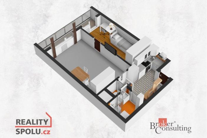 Prodej bytu 2+1, Praha - Modřany, K otočce, 53 m2
