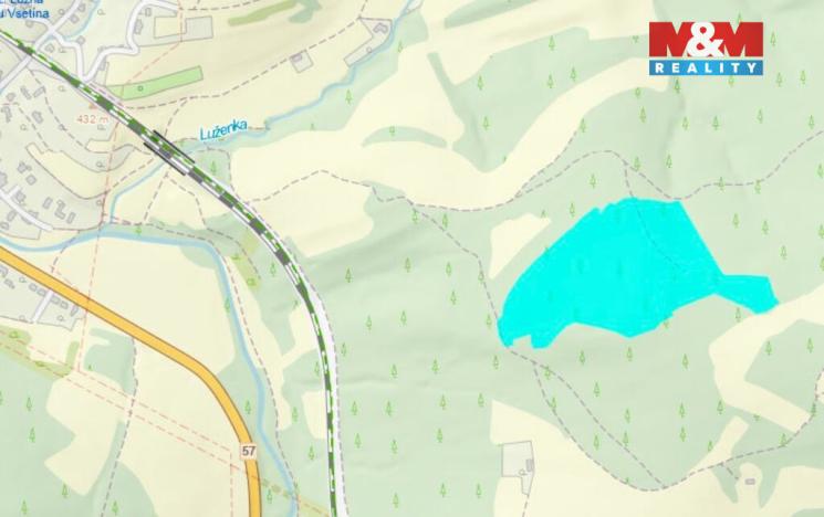 Prodej lesa, Lužná, 10226 m2