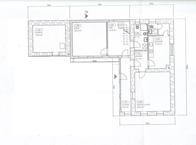 Prodej rodinného domu, Bechyně, Lišky, 127 m2
