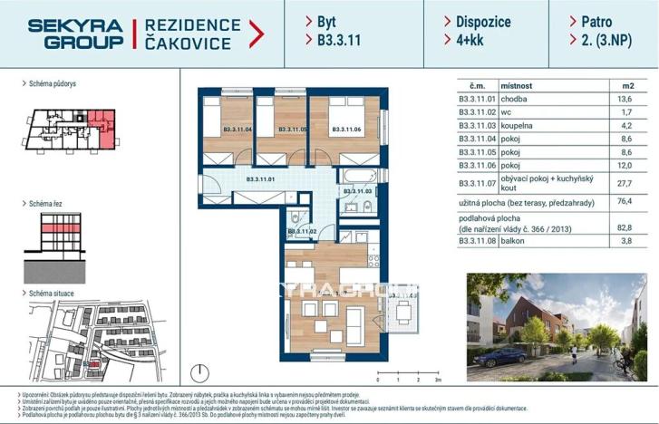 Prodej bytu 4+kk, Praha, 77 m2