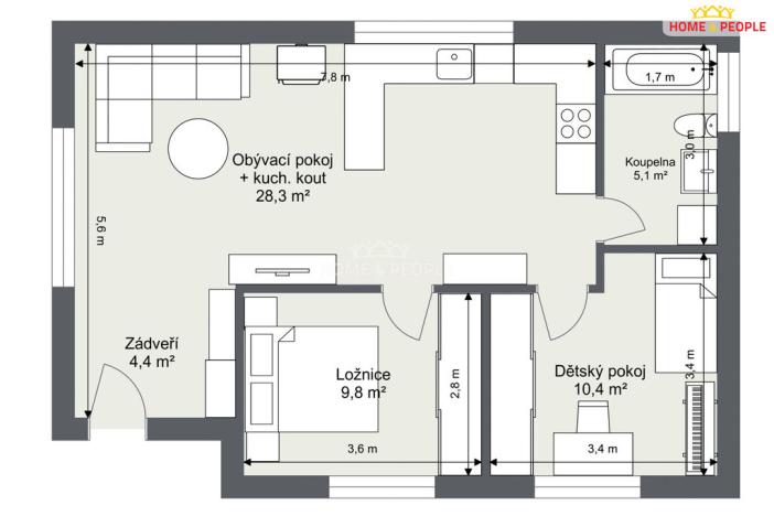 Prodej rodinného domu, Káraný, B. Němcové, 58 m2