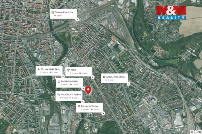 Pronájem bytu 1+1, Plzeň, Motýlí, 39 m2