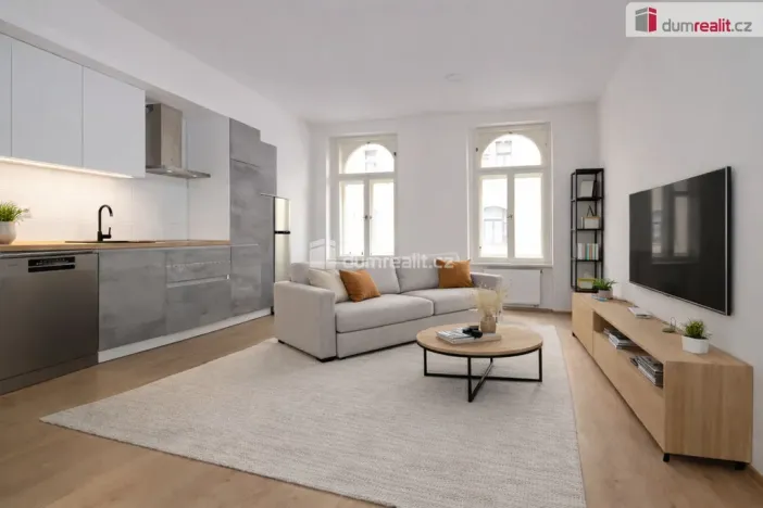 Pronájem bytu 2+kk, Praha - Nusle, Oldřichova, 60 m2