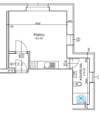 Pronájem bytu 1+kk, Stříbro, Plzeňská, 23 m2