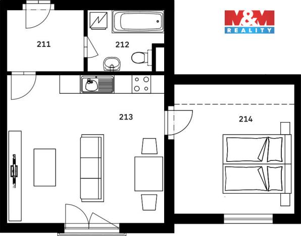 Prodej bytu 2+kk, Nýrsko, 52 m2