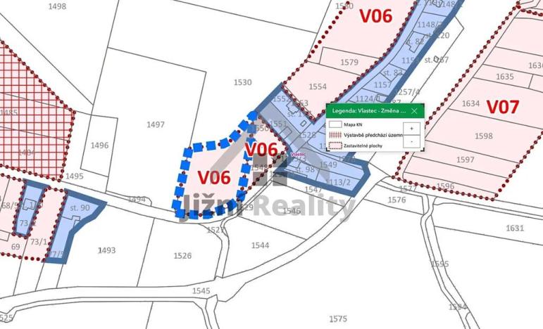 Prodej pozemku pro bydlení, Vlastec, 1043 m2