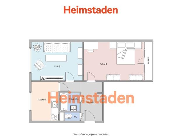 Pronájem bytu 2+1, Karviná - Nové Město, Ruská, 51 m2