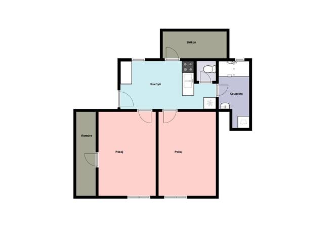 Pronájem bytu 2+1, Říčany, Legií, 54 m2