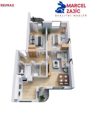 Pronájem bytu 3+1, Holice, Ottmarova, 68 m2