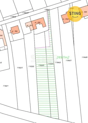 Prodej zahrady, Osek nad Bečvou, 2697 m2