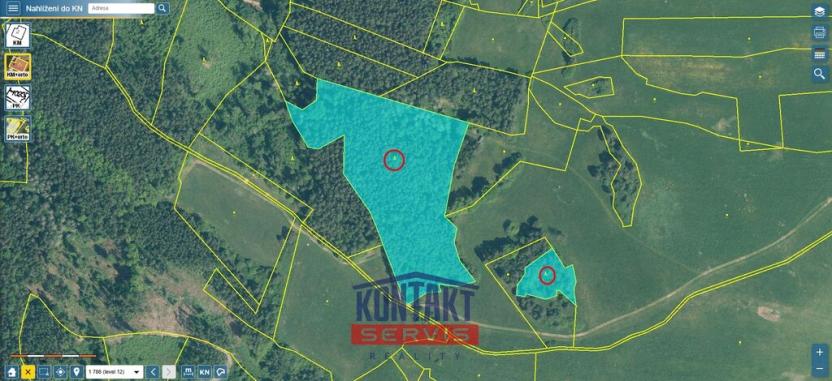 Prodej lesa, Jickovice, 32955 m2