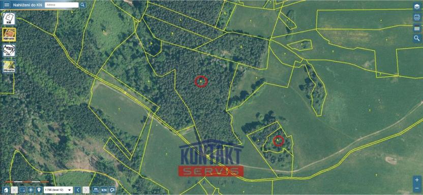 Prodej lesa, Jickovice, 32955 m2