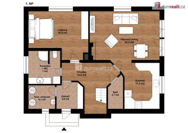 Prodej rodinného domu, Bystřice - Líšno, 168 m2