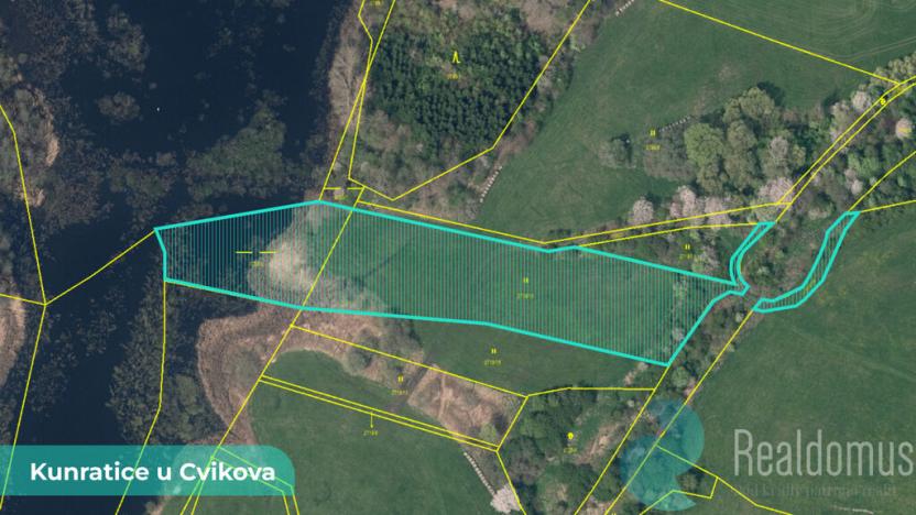 Prodej podílu 3/8 louky, Kunratice u Cvikova, 4157 m2