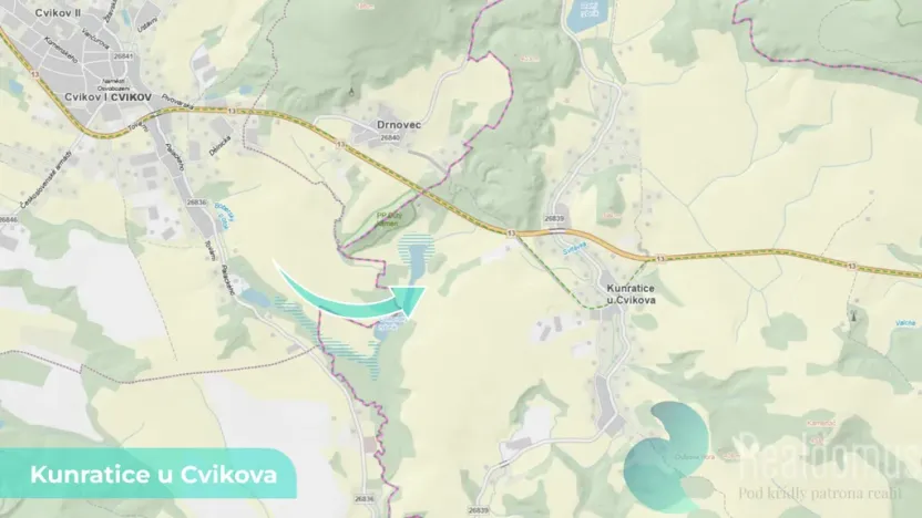 Prodej podílu 3/8 louky, Kunratice u Cvikova, 4157 m2