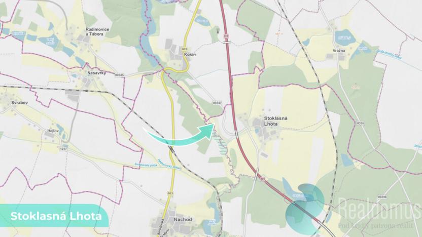 Prodej podílu 1/2 louky, Tábor, 841 m2