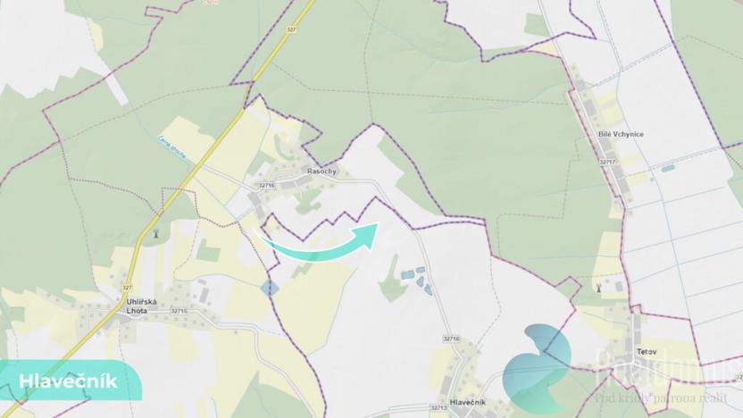 Prodej podílu 1/8 pole, Hlavečník, 3089 m2
