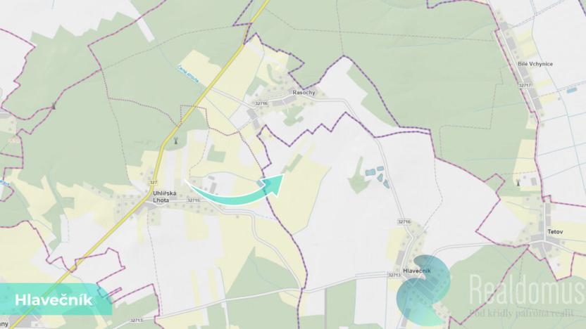 Prodej podílu 1/8 pole, Hlavečník, 3089 m2