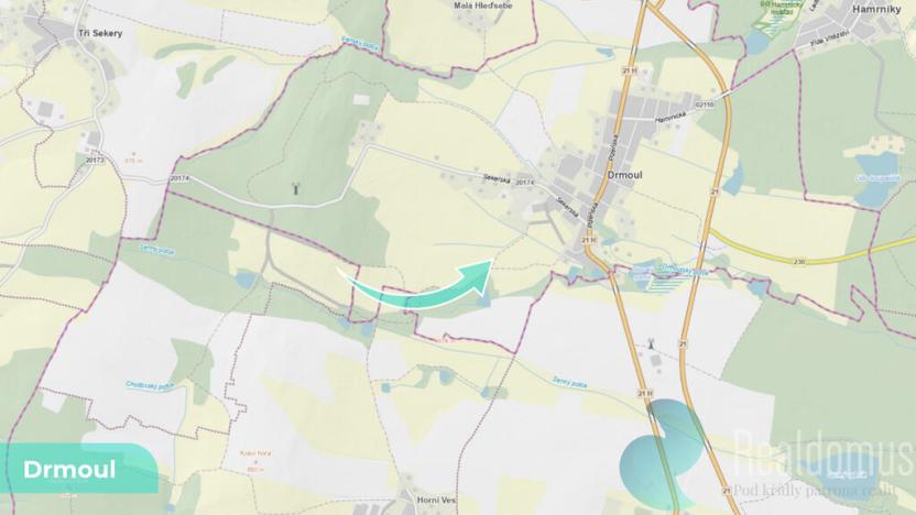 Prodej podílu 1/4 louky, Drmoul, 12559 m2