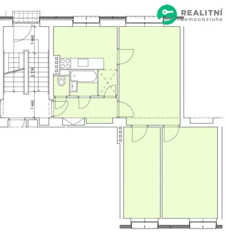 Prodej bytu 3+1, Chrudim, Jabloňová, 63 m2